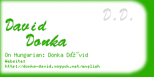 david donka business card